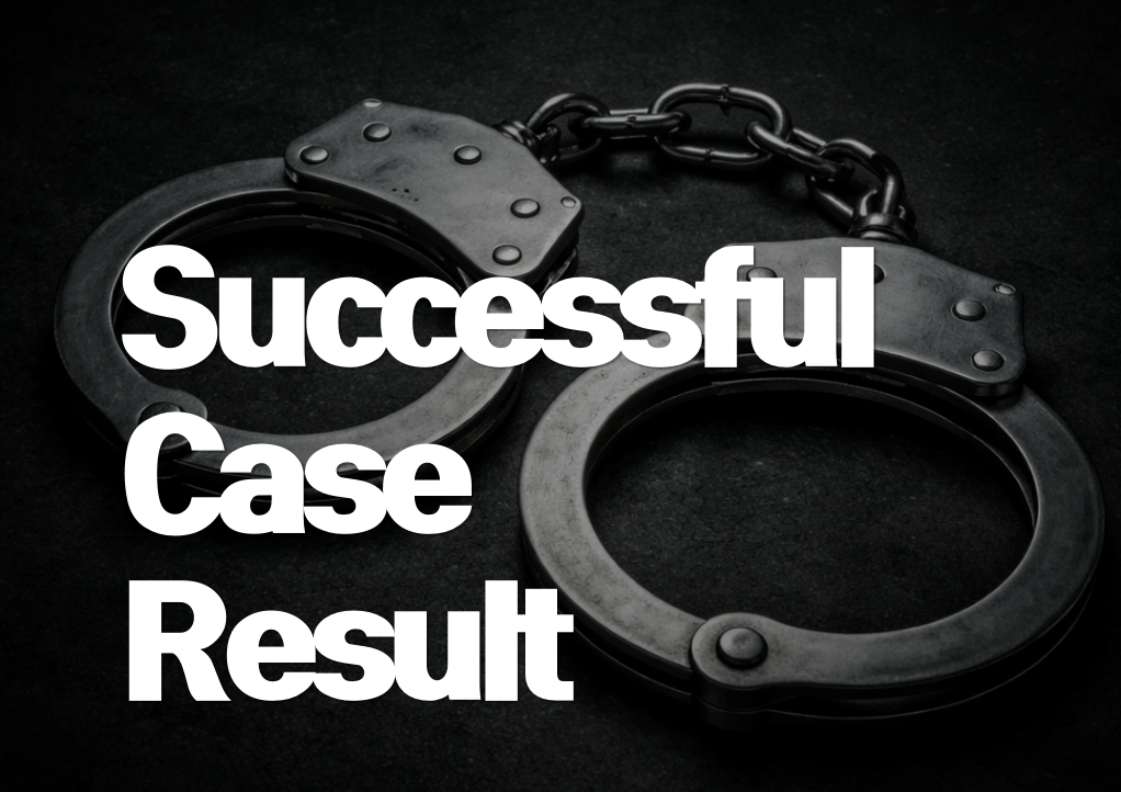Successful Case Result (Handcuff background image)
