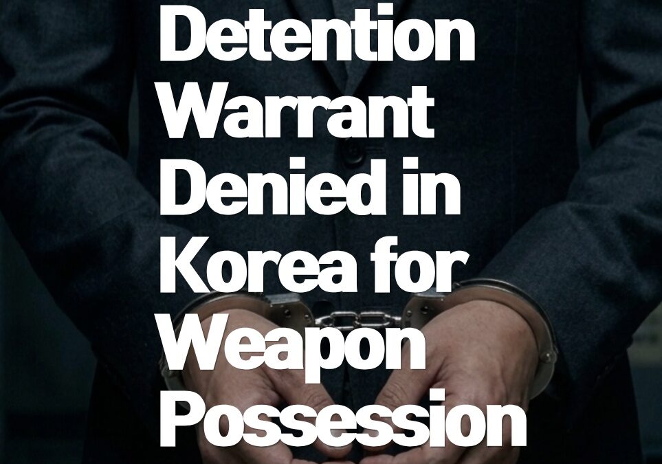 Detention Warrant Denied in Korea for Weapon Possession